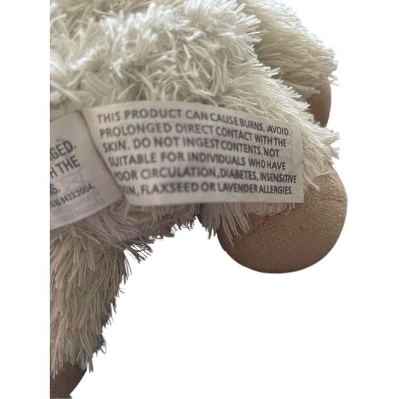 Warmies White Brown Stuffed Dog Plush Toy - Picture 5 of 11